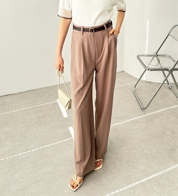 GeeRA（ジーラ）の「美脚魅せタックワイドスラックスパンツ（ワイドパンツ・ガウチョ）」｜詳細画像