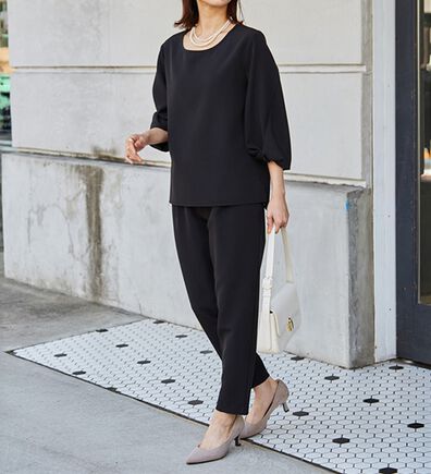 RANAN（ラナン）の「楽ちんキレイ！美人セットアップ（ブラウススーツ）」