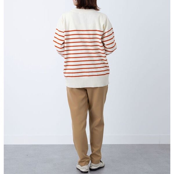 BELLUNA（ベルーナ）の「ボーダークルーネックカーディガン（ニットカーディガン）」｜詳細画像