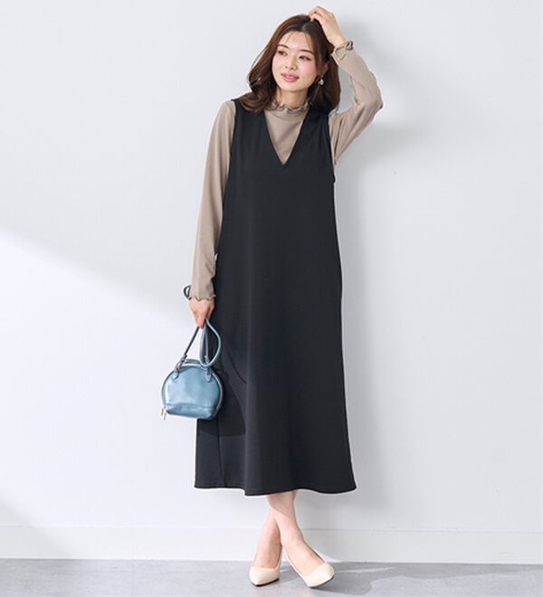 BELLUNA（ベルーナ）の「衿異素材ダブルメロープルオーバー（カットソー）」｜詳細画像