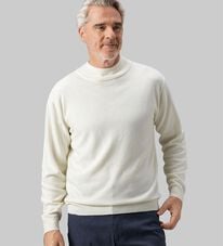 「カシミヤタッチやわらかハイネックセーター（メンズニット・セーター）」