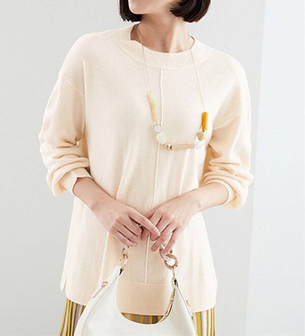 BELLUNA（ベルーナ）の「ふんわり袖カシミヤタッチプルオーバー（ニット・セーター）」｜詳細画像