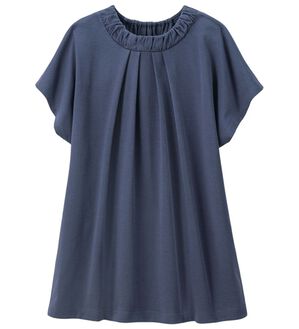 ルフラン（ルフラン）の「涼しくてブラウス見え！プルオーバー（カットソー）」｜フレンチ袖 ブルーグレー