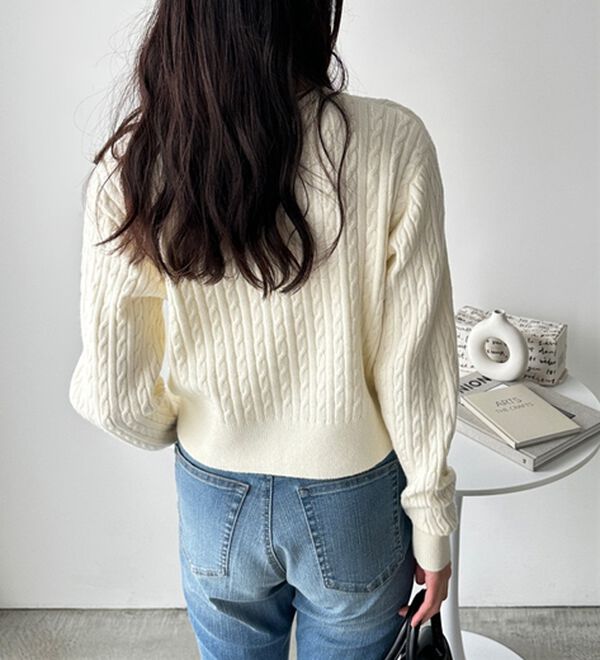 GeeRA（ジーラ）の「ミニケーブルニットカーディガン（その他カーディガン）」｜詳細画像