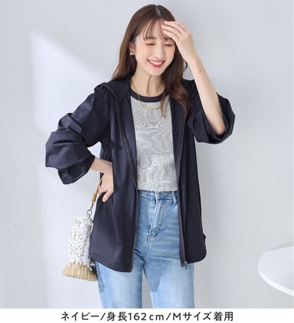 alotta（アロッタ）の「＜水陸両用＞紫外線カット！爽快ジップパーカー（パーカー）」｜詳細画像