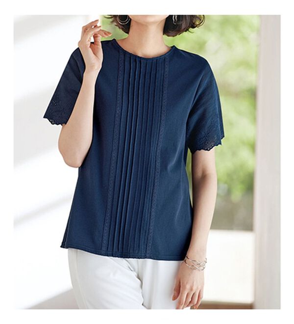 BELLUNA（ベルーナ）の「レースピンタック使いデザインプルオーバー（カットソー）」｜詳細画像