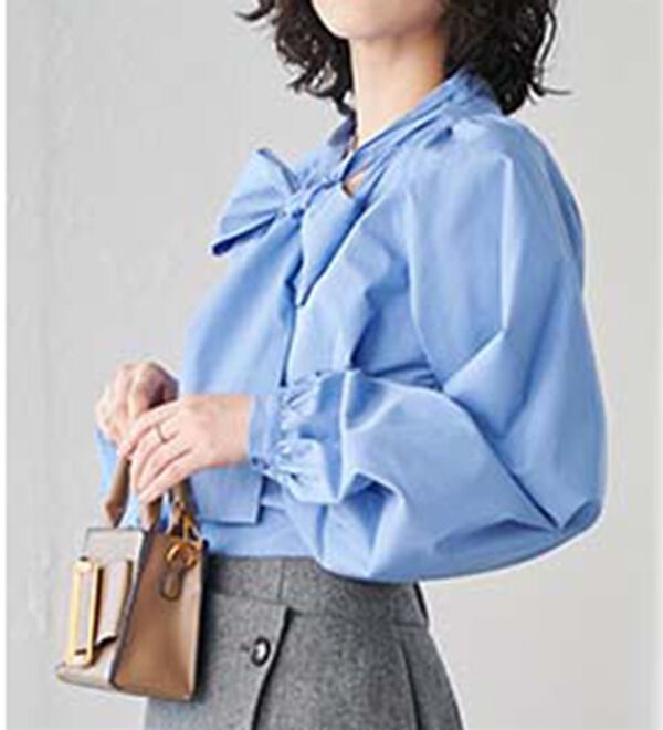 RANAN（ラナン）の「ボリュームボウタイブラウス（ブラウス）」｜詳細画像