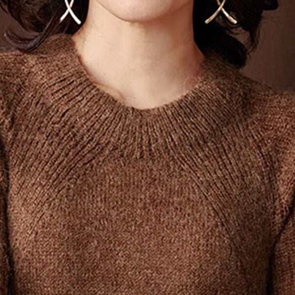 BELLUNA（ベルーナ）の「アルパカ入りラグランニットワンピース（ニットワンピース）」｜詳細画像