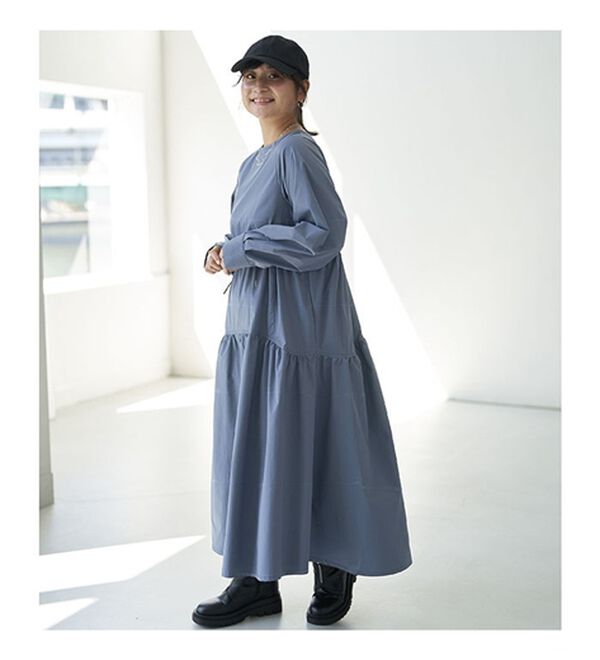 BELLUNA（ベルーナ）の「ウエストギャザーゆったりワンピース（その他ワンピース）」｜詳細画像