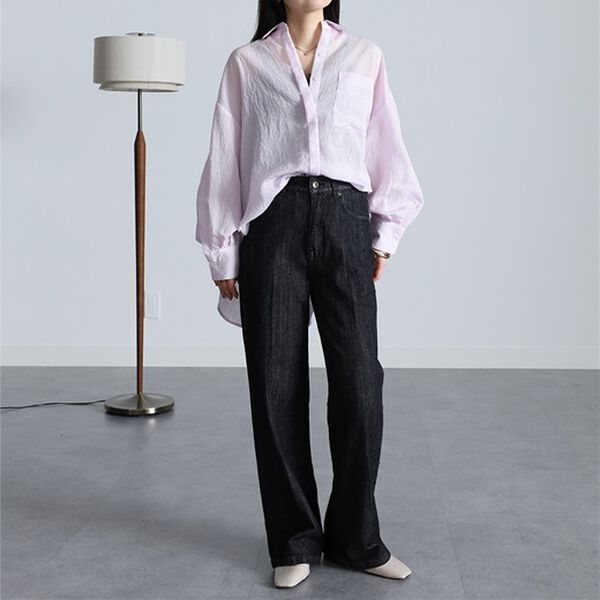 RANAN（ラナン）の「シアーストライプシャツ（ブラウス）」｜詳細画像