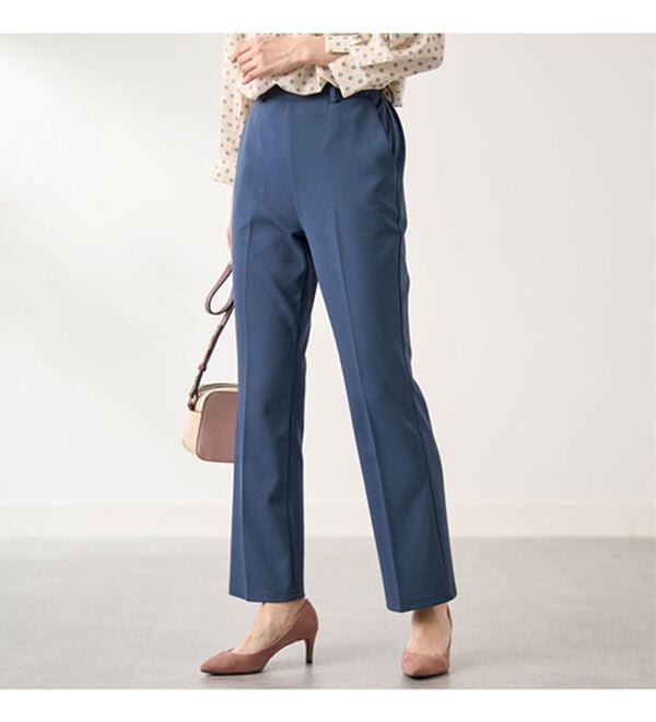 BELLUNA（ベルーナ）の「ジョーゼット素材フレアーパンツ（フルレングスパンツ）」｜詳細画像