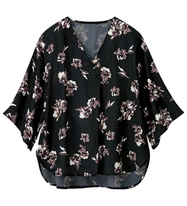 GeeRA（ジーラ）の「花柄フレアースリーブブラウス（ブラウス）」｜詳細画像