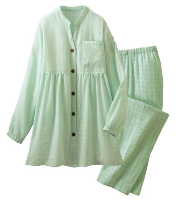 LAVIENNE（ラヴィエンヌ）の「綿１００％ふんわり可愛いダブルガーゼパジャマ（パジャマ・ルームウェア）」｜詳細画像