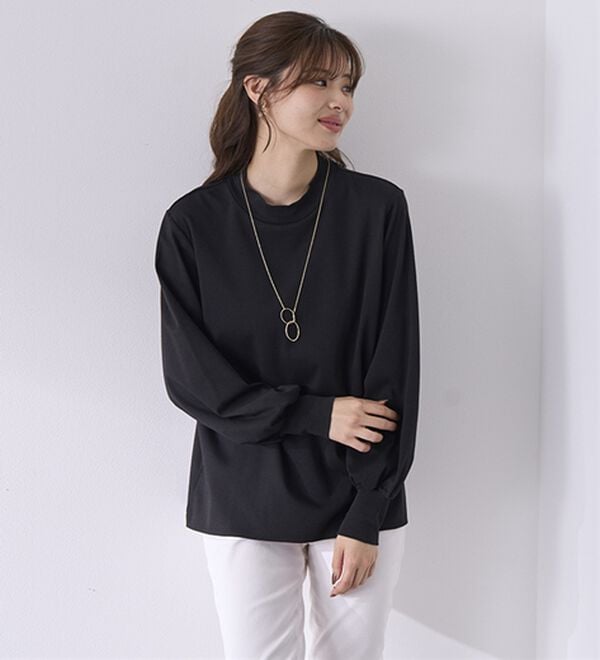 BELLUNA（ベルーナ）の「艶やかコットン１００％プルオーバー（カットソー）」｜詳細画像