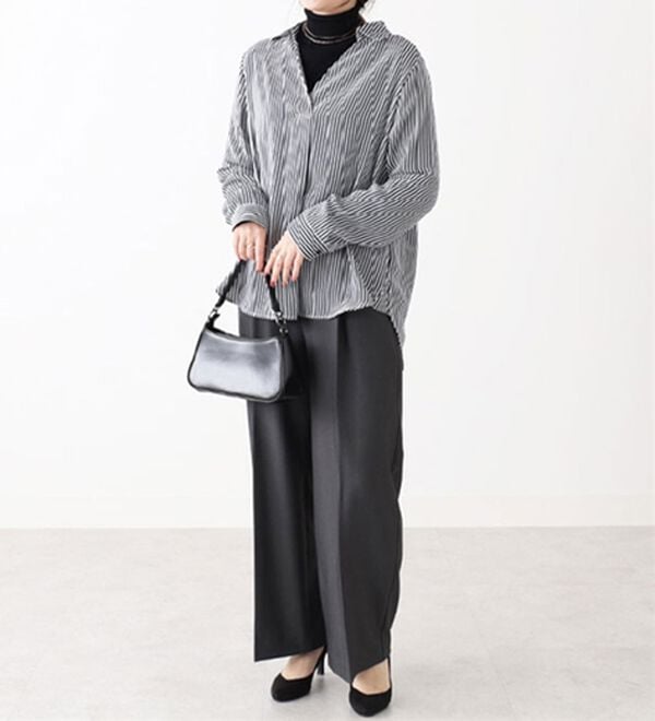 BELLUNA（ベルーナ）の「ジョーゼットスキッパーシャツチュニック（シャツ）」｜詳細画像