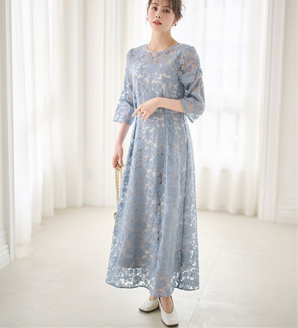 RANAN（ラナン）の「バックリボンデザインレースワンピース（その他ワンピース）」｜詳細画像