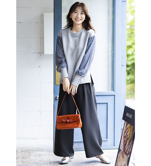 上品ツータックワイドパンツ - ベルーナ【公式】