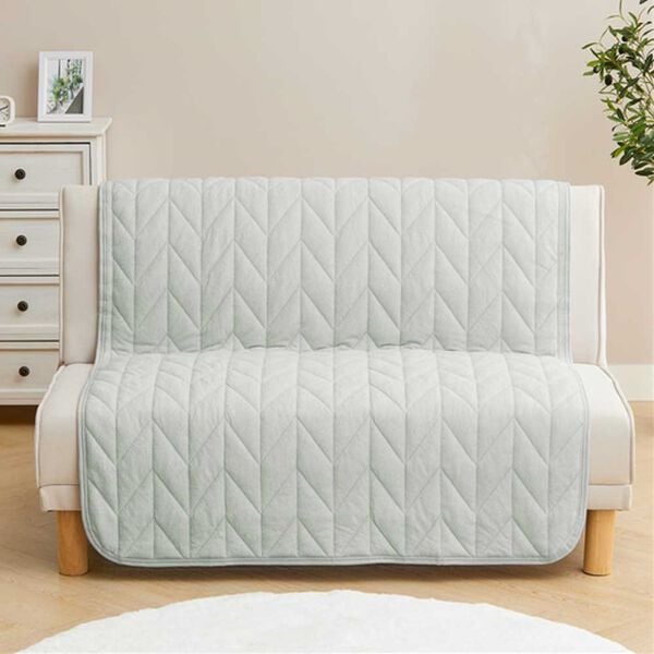 iellio（イエリオ）の「綿１００％タオル地ソファカバー（ソファーカバー）」｜アイスグレー