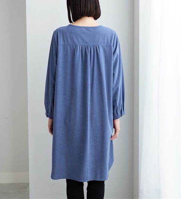 BELLUNA（ベルーナ）の「コーデュロイ素材ピンタック使いワンピース（その他ワンピース）」｜詳細画像