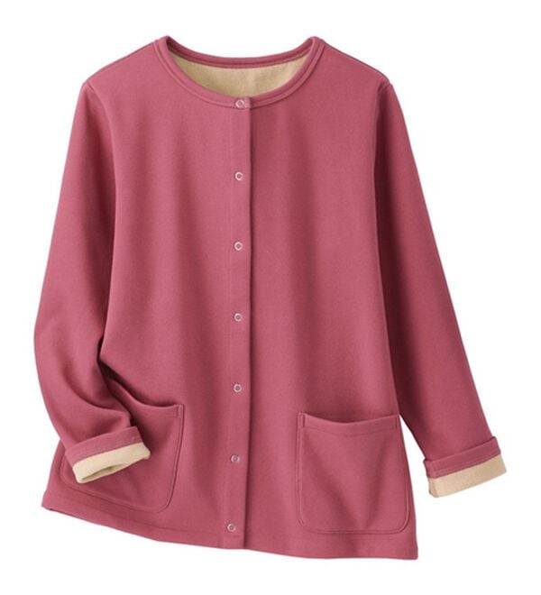 BELLUNA（ベルーナ）の「パチパチしにくい！静電気防止裏フリース配色カーディガン（その他カーディガン）」｜詳細画像