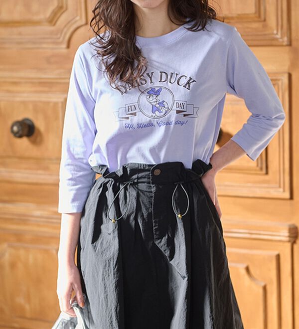 Disney＞【デイジー】プリント7分袖Tシャツ - ベルーナ【公式】