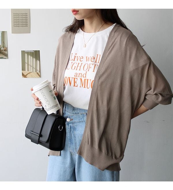 GeeRA（ジーラ）の「【冷房対策に】ひんやりUV対策！ドルマンカーディガン（ニットカーディガン）」｜詳細画像