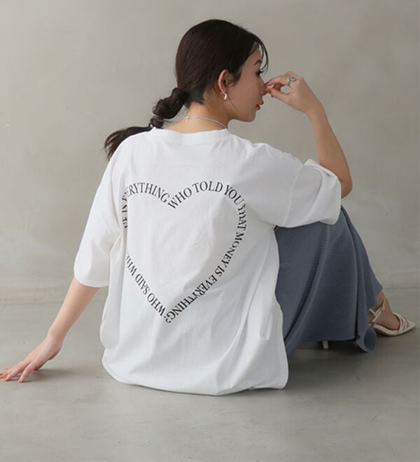 A HAPPY MARILYN（アハッピーマリリン）の「【大きいサイズ】【Ｌ～９Ｌ／選べるタイプ】綿１００％ロングＴシャツ（Tシャツ）」｜詳細画像