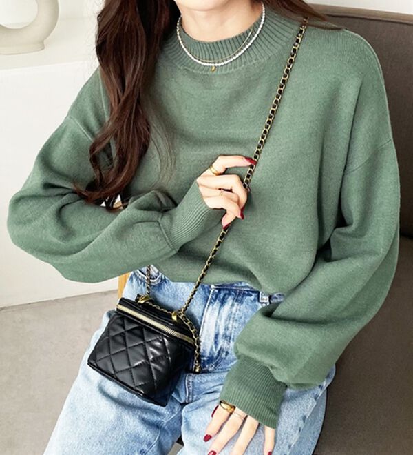 GeeRA（ジーラ）の「ボタン付モチモチニットトップス（ニット・セーター）」｜詳細画像