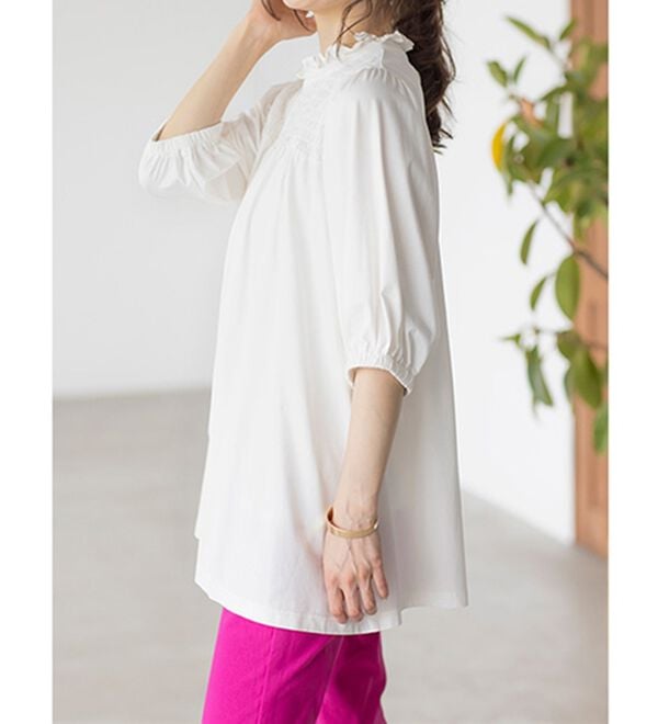 RANAN（ラナン）の「シャーリングパフスリーブチュニック（チュニック）」｜詳細画像