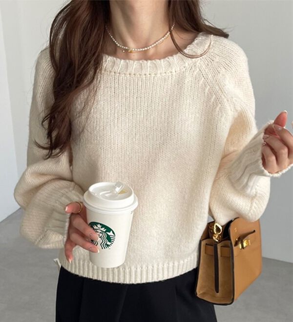 GeeRA（ジーラ）の「ボリュームスリーブショートニット（ニット・セーター）」｜詳細画像