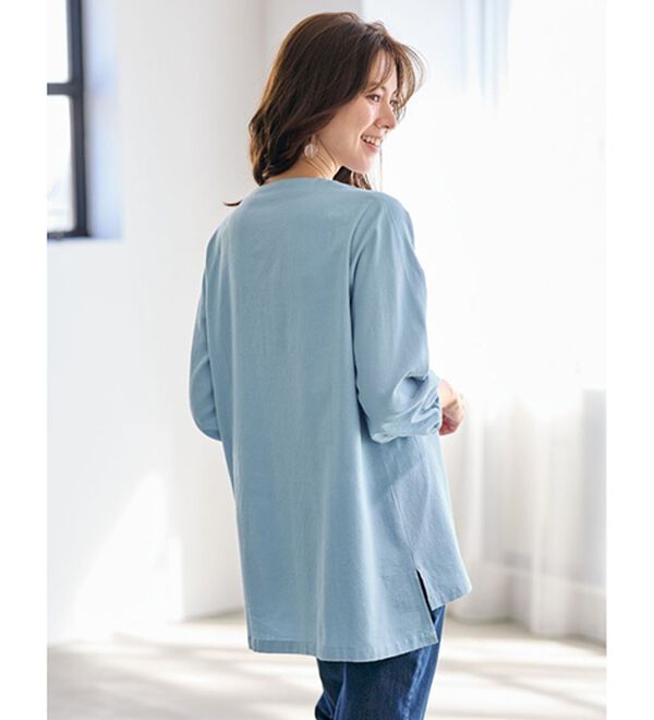 BELLUNA（ベルーナ）の「ナチュラルに可愛い刺しゅうブラウス（チュニック）」｜詳細画像