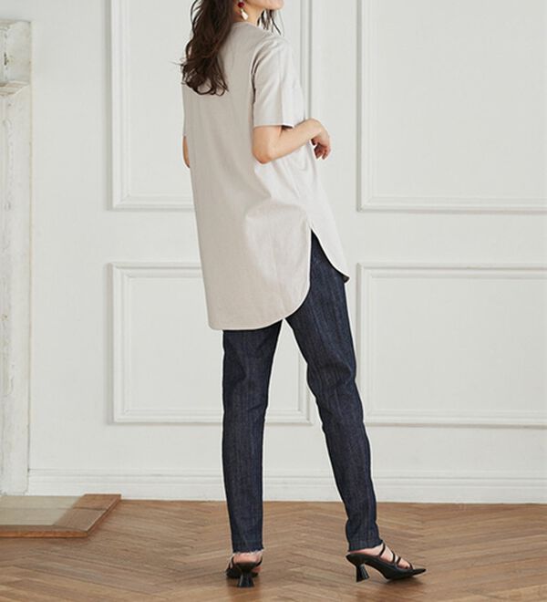 RANAN（ラナン）の「＜BC＞綿100％ひんやりラウンドヘムプルオーバー（カットソー）」｜詳細画像