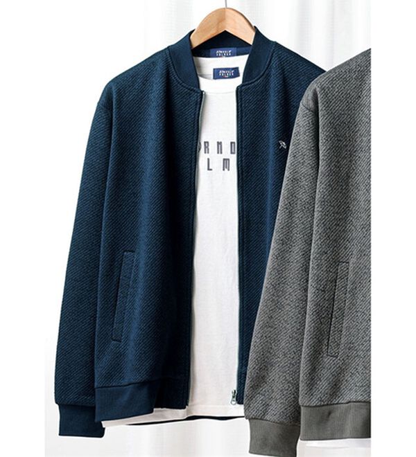 「＜アーノルドパーマー＞コーデ済でサマになるニットアンサンブル（メンズシャツ）」｜ネイビー