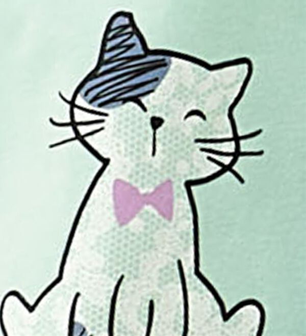 LAVIENNE（ラヴィエンヌ）の「【２着組】キシリトールでひんやりネコパジャマ（パジャマ・ルームウェア）」｜詳細画像