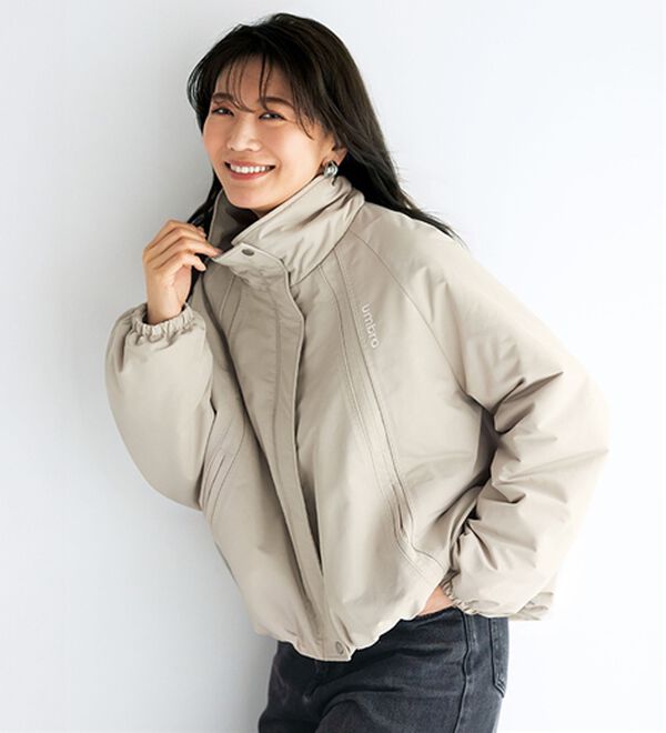 BELLUNA（ベルーナ）の「【ＵＭＢＲＯ】あったか中わたジャケット（ハーフコート）」｜ライトベージュ
