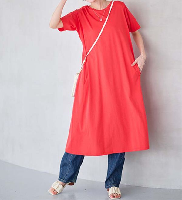 RANAN（ラナン）の「＜ＢＣ＞綿１００％ひんやりポケット付マキシワンピース（その他ワンピース）」｜詳細画像