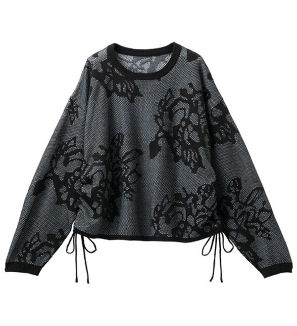 RANAN（ラナン）の「シアーフラワージャカードニットプルオーバー（ニット・セーター）」｜詳細画像