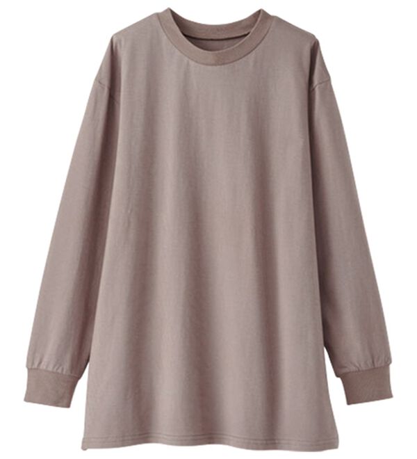 BELLUNA（ベルーナ）の「強撚綿１００％長袖プルオーバー（カットソー）」｜詳細画像