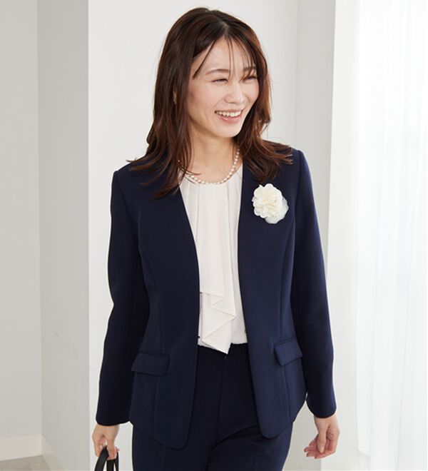 BELLUNA（ベルーナ）の「＜Ｃ／Ｓ＞ノーカラージャケット（ノーカラージャケット）」｜詳細画像