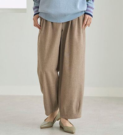 BELLUNA（ベルーナ）の「綿１００％ゆったりパンツ（フルレングスパンツ）」