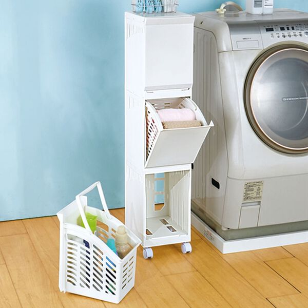 「場所を取らないランドリーバスケット（ランドリーラック・収納）」｜詳細画像