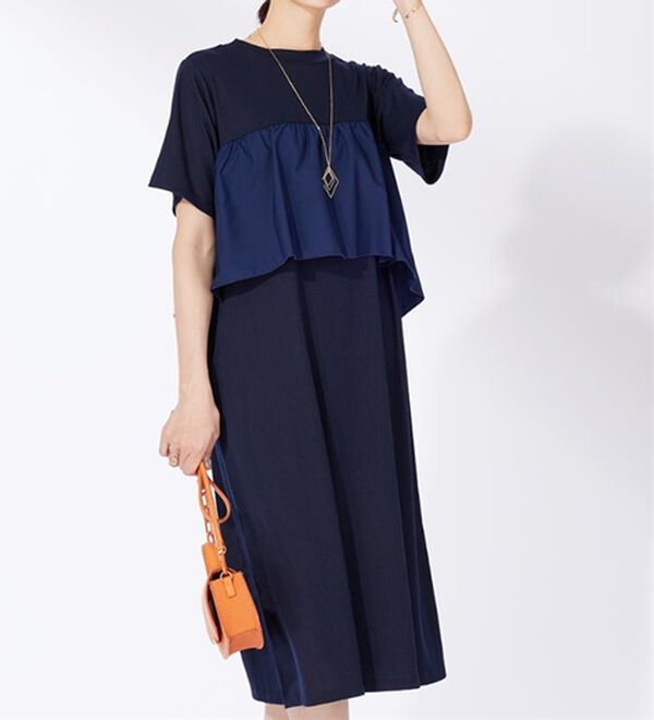 BELLUNA（ベルーナ）の「胸元フリルデザインワンピース（その他ワンピース）」｜詳細画像