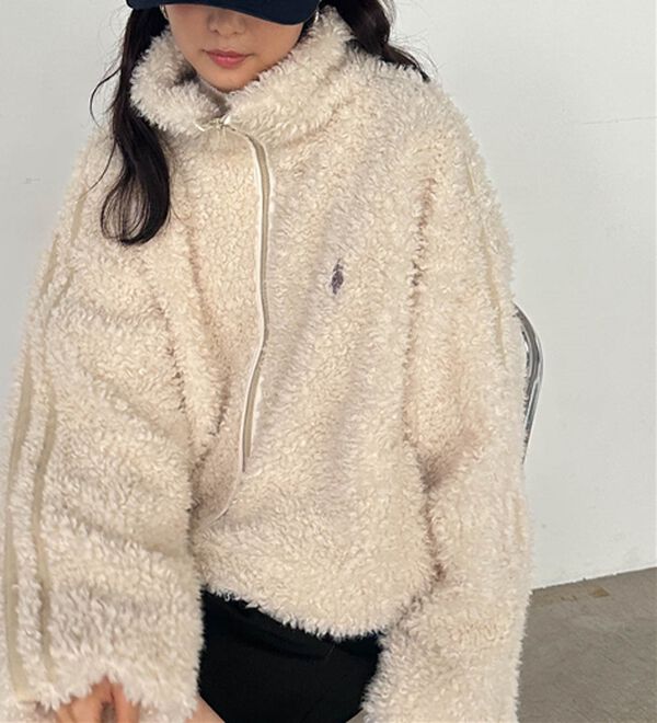 RANAN（ラナン）の「＜U.S.POLO ASSN.＞刺繍ボアブルゾン（ブルゾン）」｜詳細画像