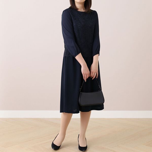 BELLUNA（ベルーナ）の「＜ＢＥＬＬＵＮＡ　ＦＯＲＭＡＬ＞レース切替デザインワンピース（その他ワンピース）」｜詳細画像