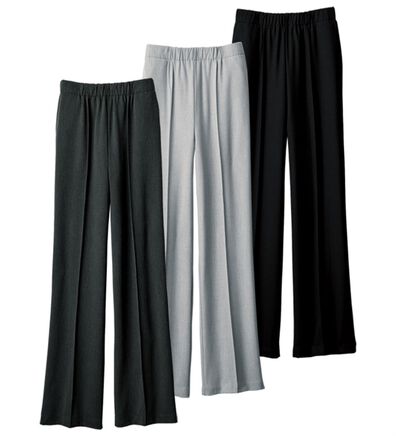 ルフラン（ルフラン）の「【３本組】日本製すっきり見えのフレアーパンツ（フルレングスパンツ）」