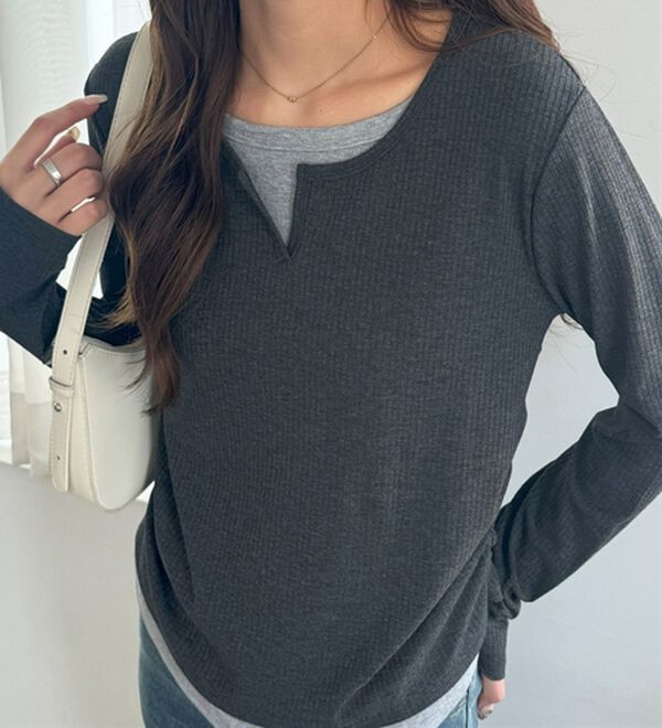 GeeRA（ジーラ）の「レイヤード風カットソー（カットソー）」｜詳細画像