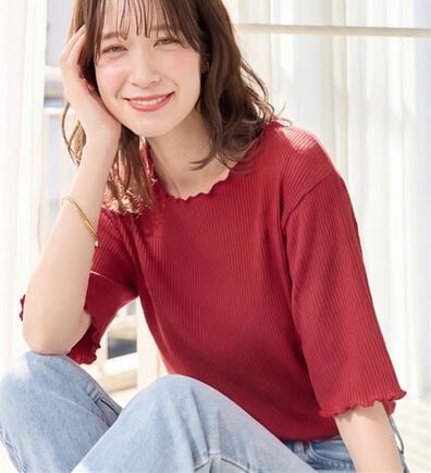 Viola e Viola（ヴィオラ エ ヴィオラ）の「ひんやリブ　メロウデザイントップス（カットソー）」