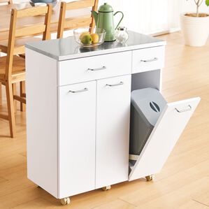 「完成品！ステンレス天板ダストボックス（リビング用品）」｜詳細画像