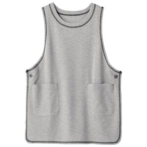 「動きやすいベスト型エプロン（エプロン）」｜杢グレー
