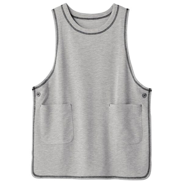 「動きやすいベスト型エプロン（エプロン）」｜杢グレー